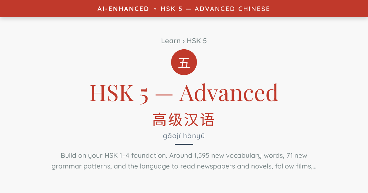 Why Lessons Learned HSK 5 Lessons — Advanced Chinese | Mandarin Temple