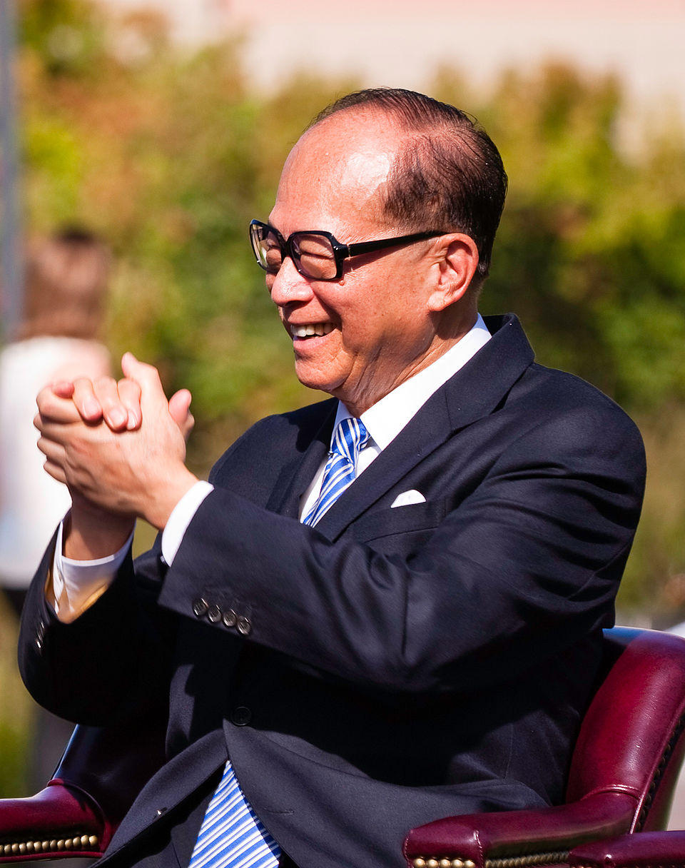 Portrait of Li Ka-shing in business attire, one of Asia's most prominent business magnates